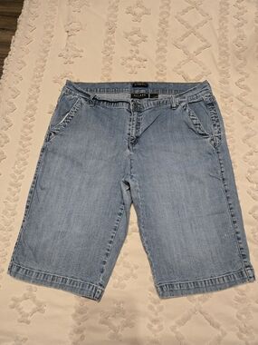Light Blue Denim Bermuda Shorts
